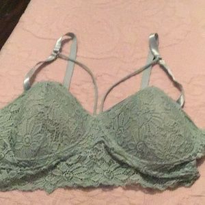 No Wire green Bralett